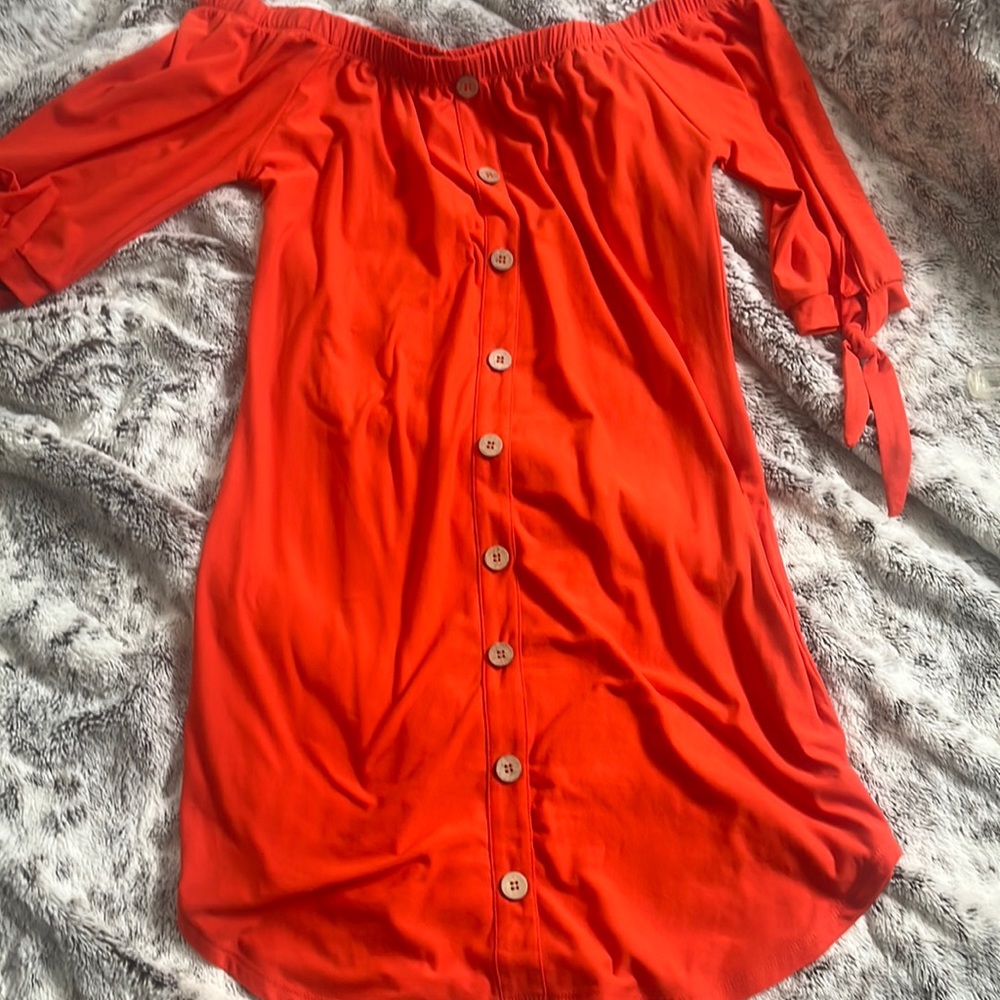 Orange mini dress